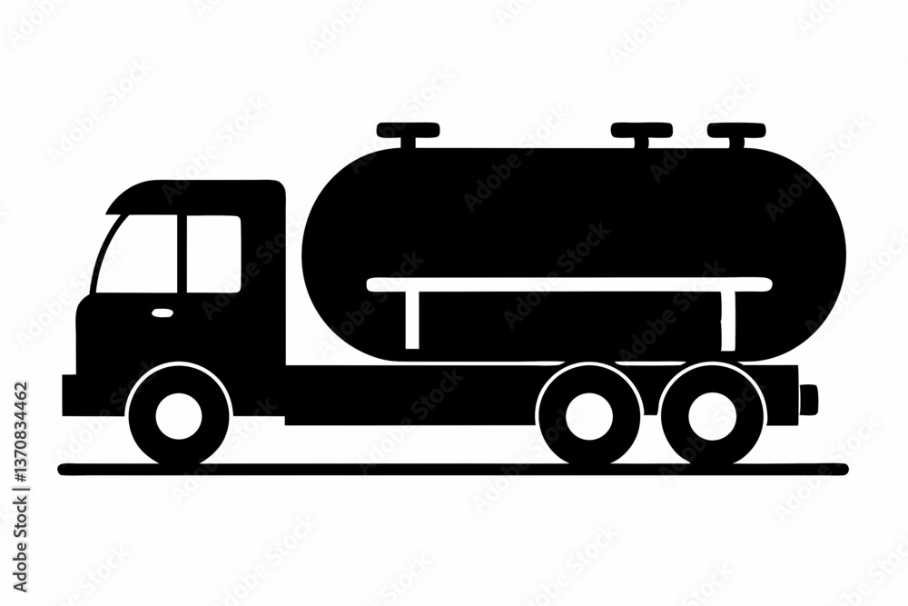 petrol tanker silhouette line art vector illustration petrol tanker silhouette line art vector illustration