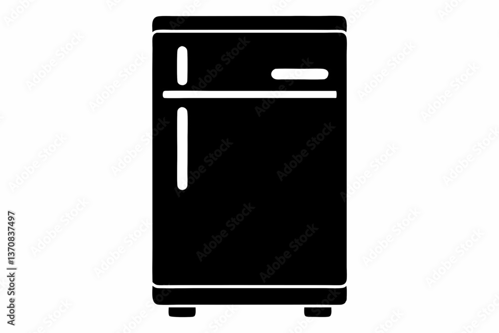 refrigerator icon silhouette line art vector illustration refrigerator icon silhouette line art vector illustration