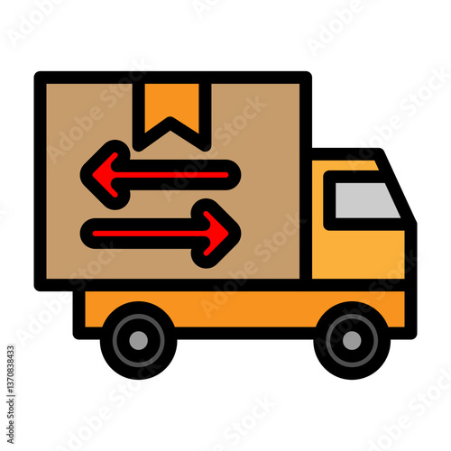 Package Redelivery Vector Filled Icon Design