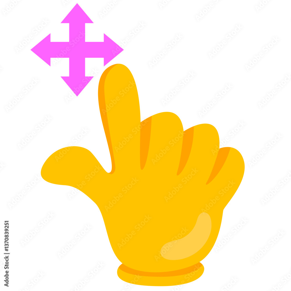 Obraz premium Pointing Hand Cartoon