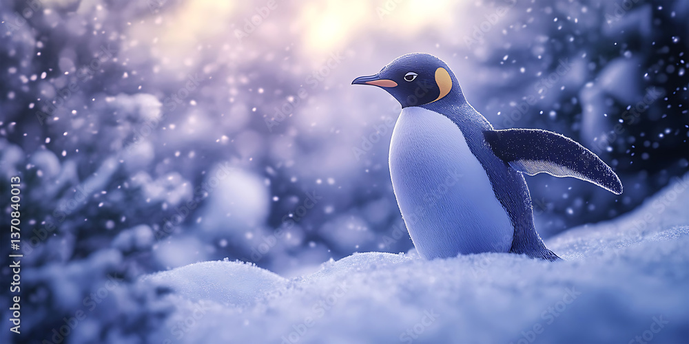 Penguin with Angelic Wings Glowing Softly Background for Fantasy Art, Celestial Themes, or Mythical Designs Penguin with Angelic Wings Glowing Softly Background for Fantasy Art, Celestial Themes, or Mythical Designs