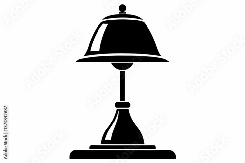 table lamp silhouette line art vector illustration