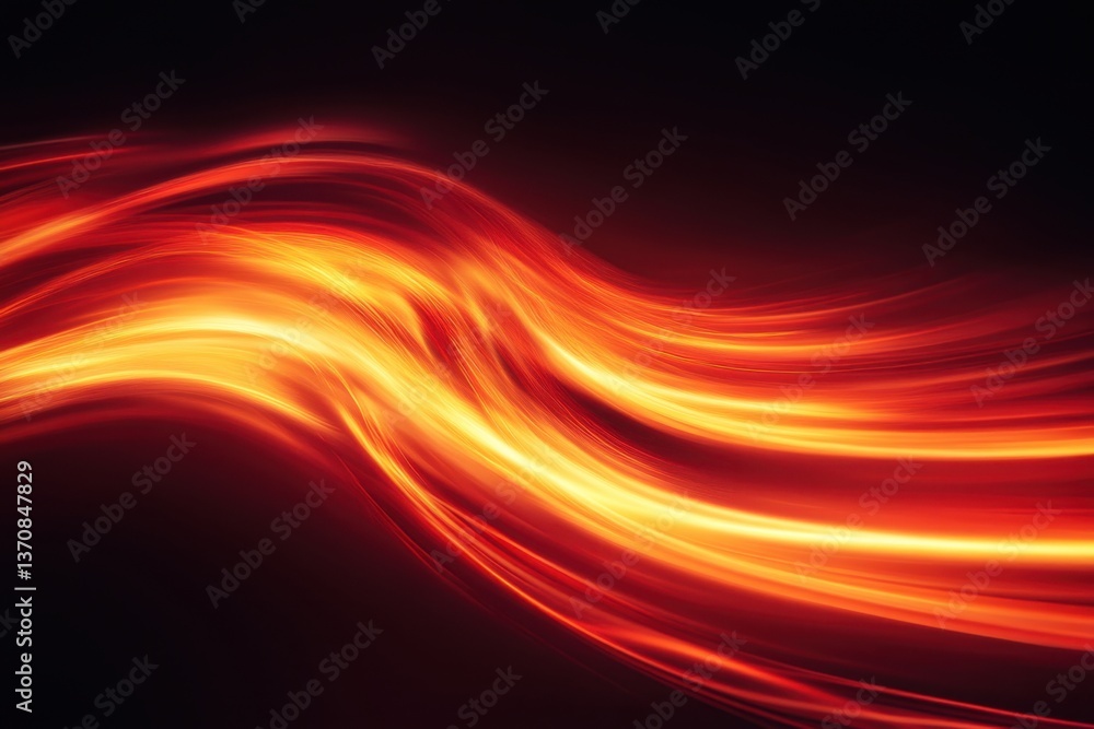 Dynamic fiery orange light trails on dark backdrop creating a mesmerizing abstract flow and energetic mood perfect for modern design Dynamic fiery orange light trails on dark backdrop creating a mesmerizing abstract flow and energetic mood perfect for modern design