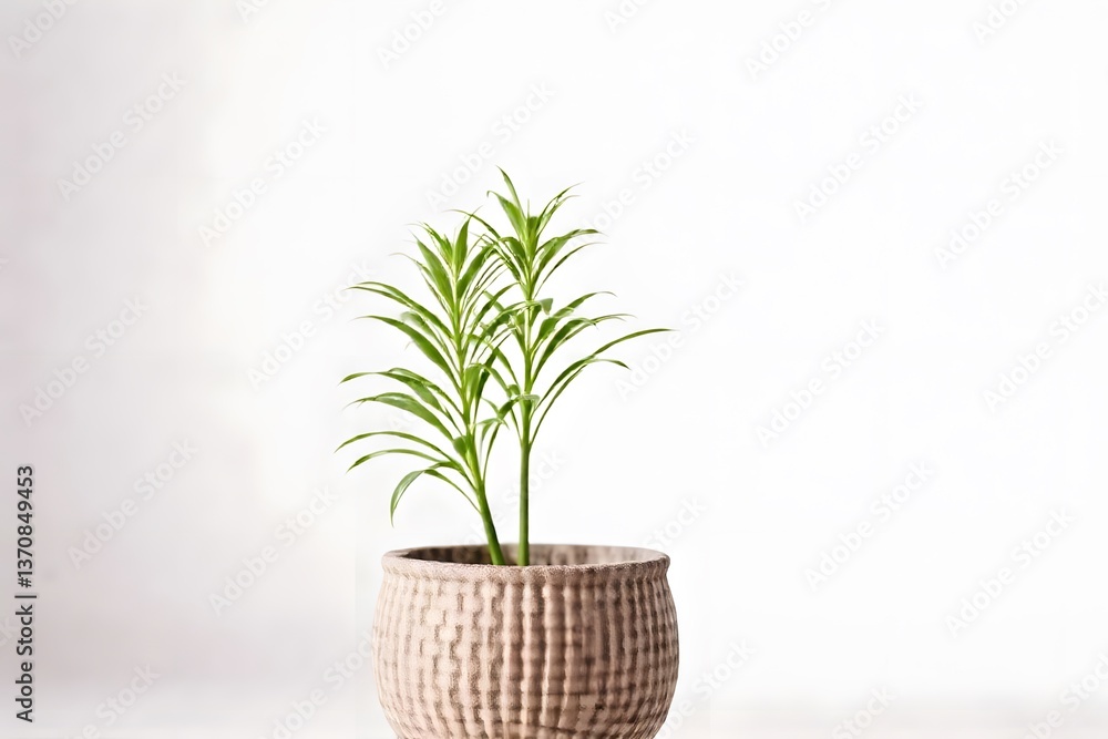 Fototapeta premium The vibrant areca palm plant adds a tropical touch to any indoor space, enhancing the interior decor with its lush green foliage