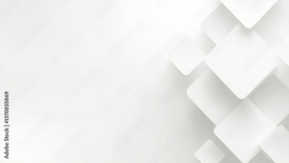 Abstract White Geometric Background with Textured Pattern and Tech-Inspired Layered Shapes Abstract White Geometric Background with Textured Pattern and Tech-Inspired Layered Shapes
