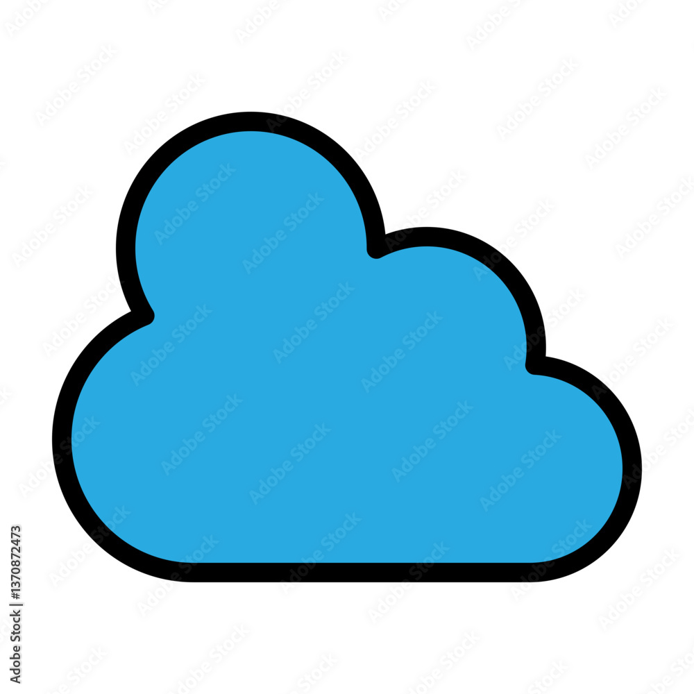 Cloud Vector Filled Icon Design Cloud Vector Filled Icon Design