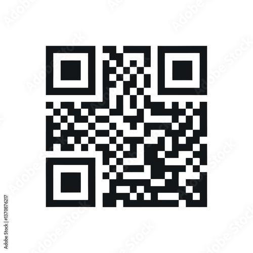 black and white Sample qr code icons vector