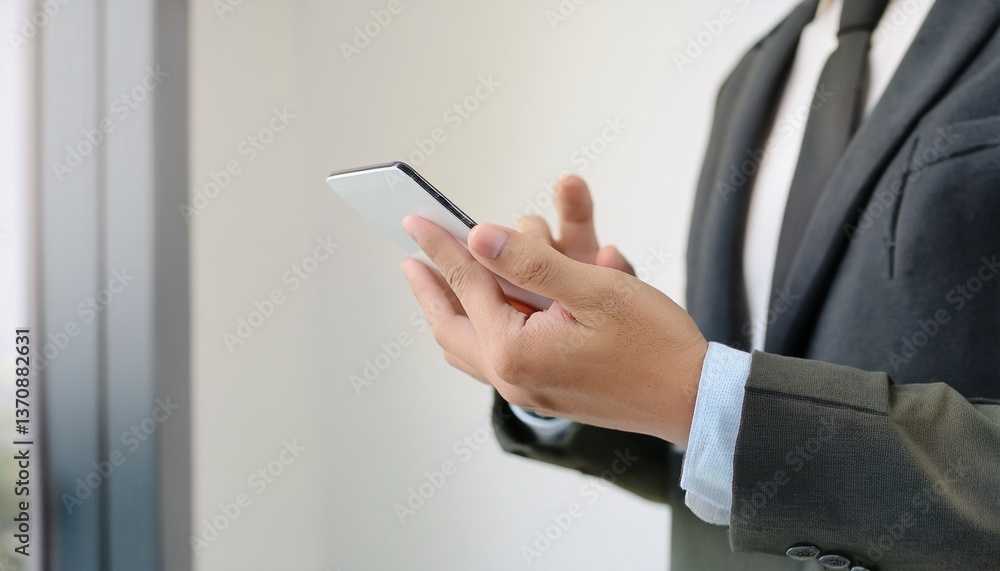 GenBusinessman checking his smartphoneerated image GenBusinessman checking his smartphoneerated image