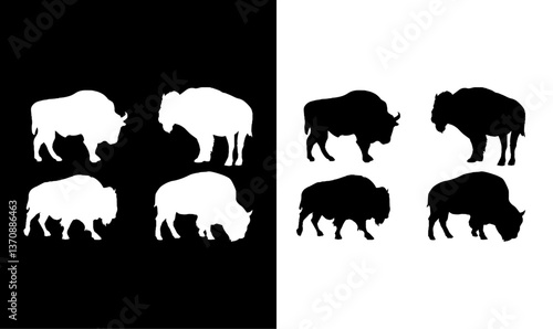 Photography animal silhouette, wild animal silhouettes, bull silhouette, sheep silhouette bl