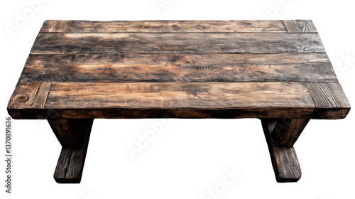 old wooden table isolated