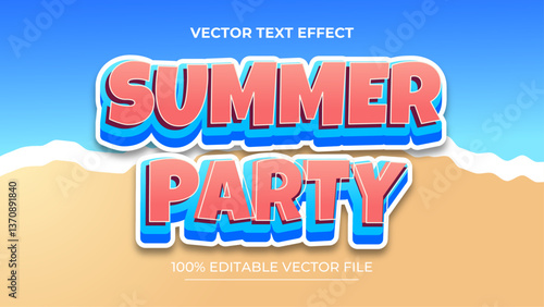 Wallpaper Mural Summer Party 3D Editable Text Effect Torontodigital.ca