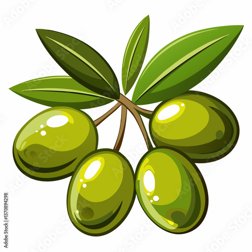 Olive Fruits vector art illustration 