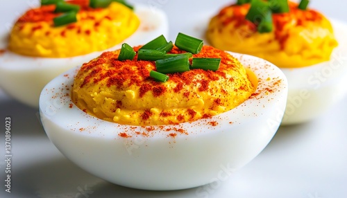 Spicy Deviled Eggs Appetizer.