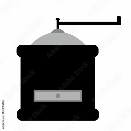 antique coffee grinder, mill on coffee, symbol, icon, vector