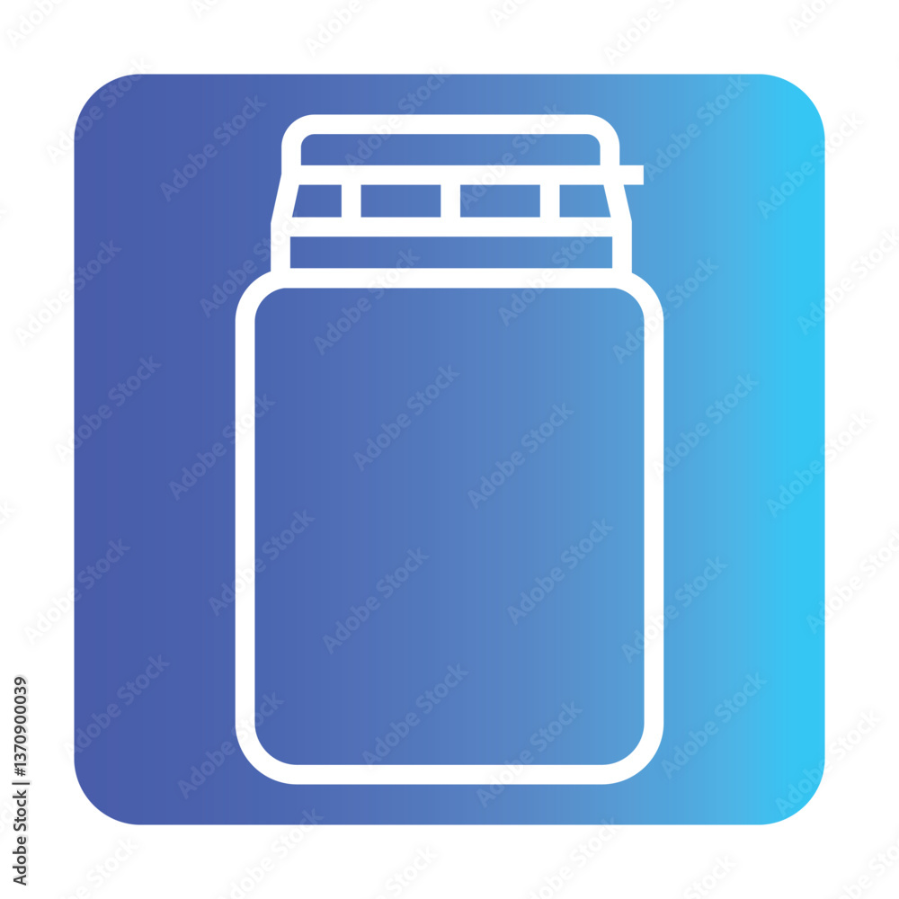 Plastic container line black icon. Vector isolated button. Plastic container line black icon. Vector isolated button.