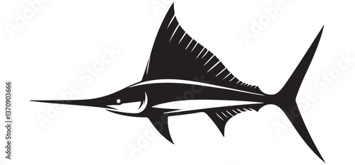 Majestic Marlin Fish Illustration for Marine Life Enthusiasts and Designers