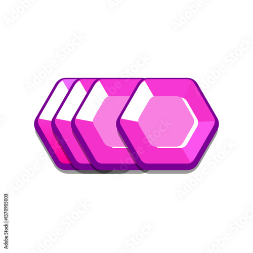 Icon diamonds, gems, casual, cartoon-style. Perfect for games, apps, loot crates, rewards, or in-game purchases.