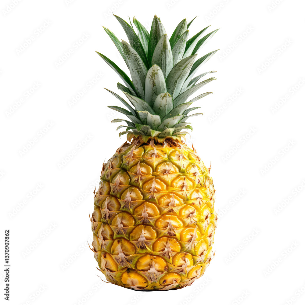 Fototapeta premium Fresh Pineapple Isolated on Transparent Background for Creative Use
