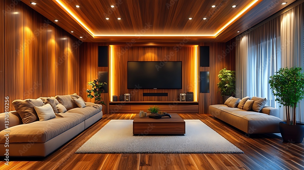 Fototapeta premium Modern Home Theater Interior