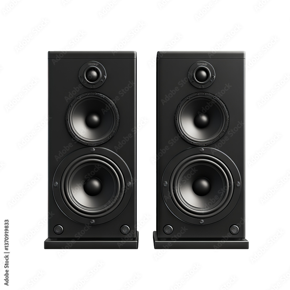 High-Quality Speakers Isolated on Transparent Background for Design High-Quality Speakers Isolated on Transparent Background for Design