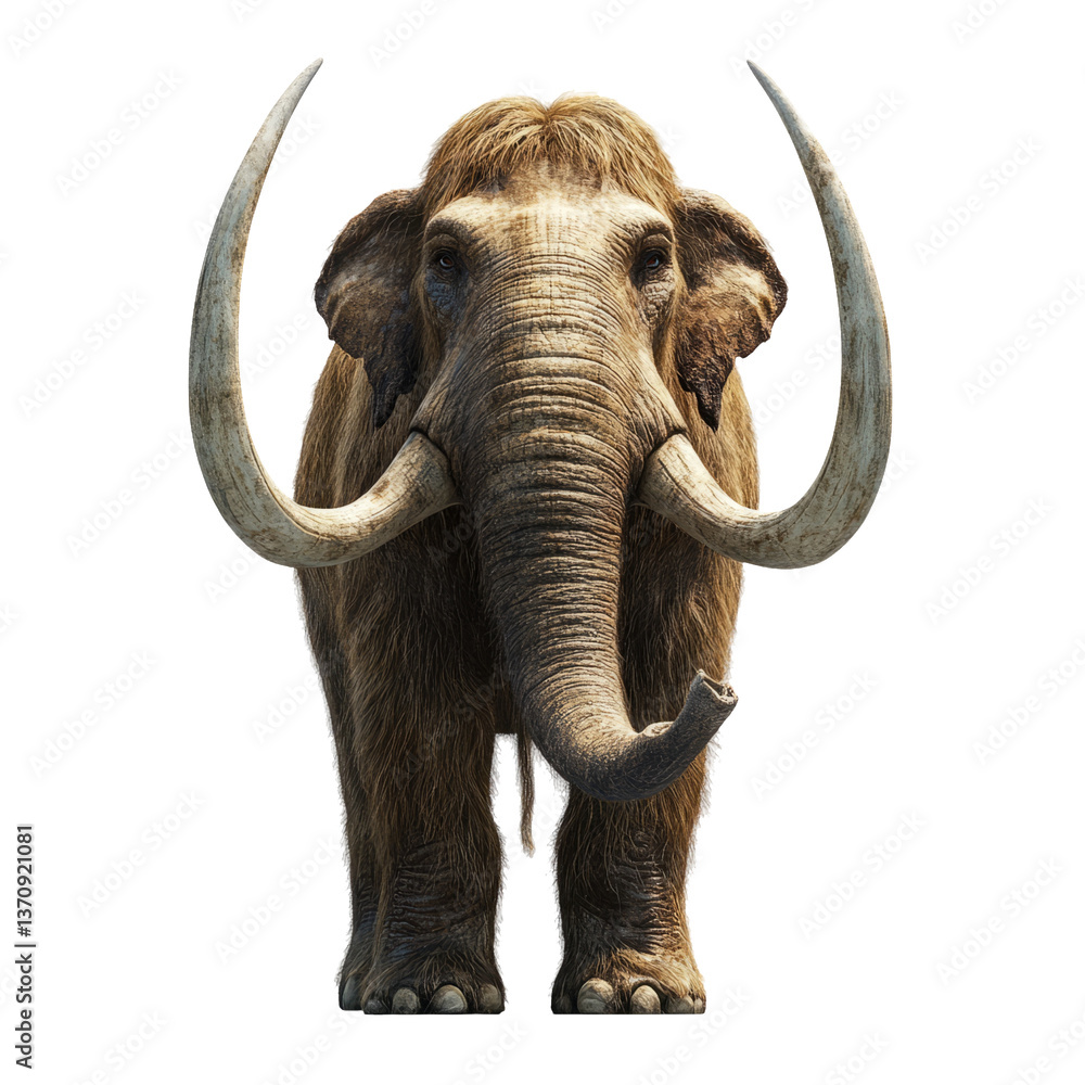 Obraz premium Mammoth Illustration with Transparent Background for Creative Use