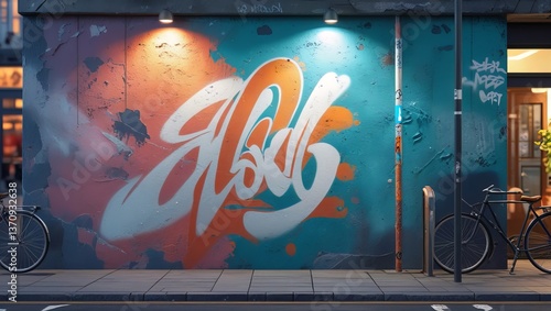 A textured outdoor wall in a vibrant street setting, ideal for graffiti, AR-based street art, or creative mural mockups