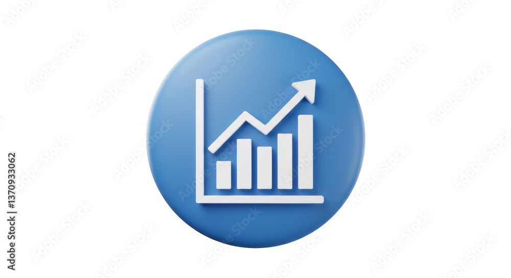 Isolated Business Growth Chart Isolated Business Growth Chart