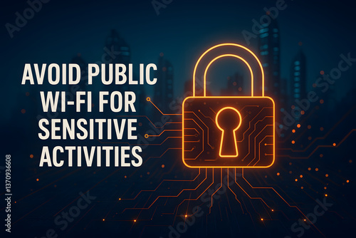 Avoiding public wireless networks sensitive data transmissions reducing eavesdropping risks preserving user privacy maintaining robust security during online transactions
