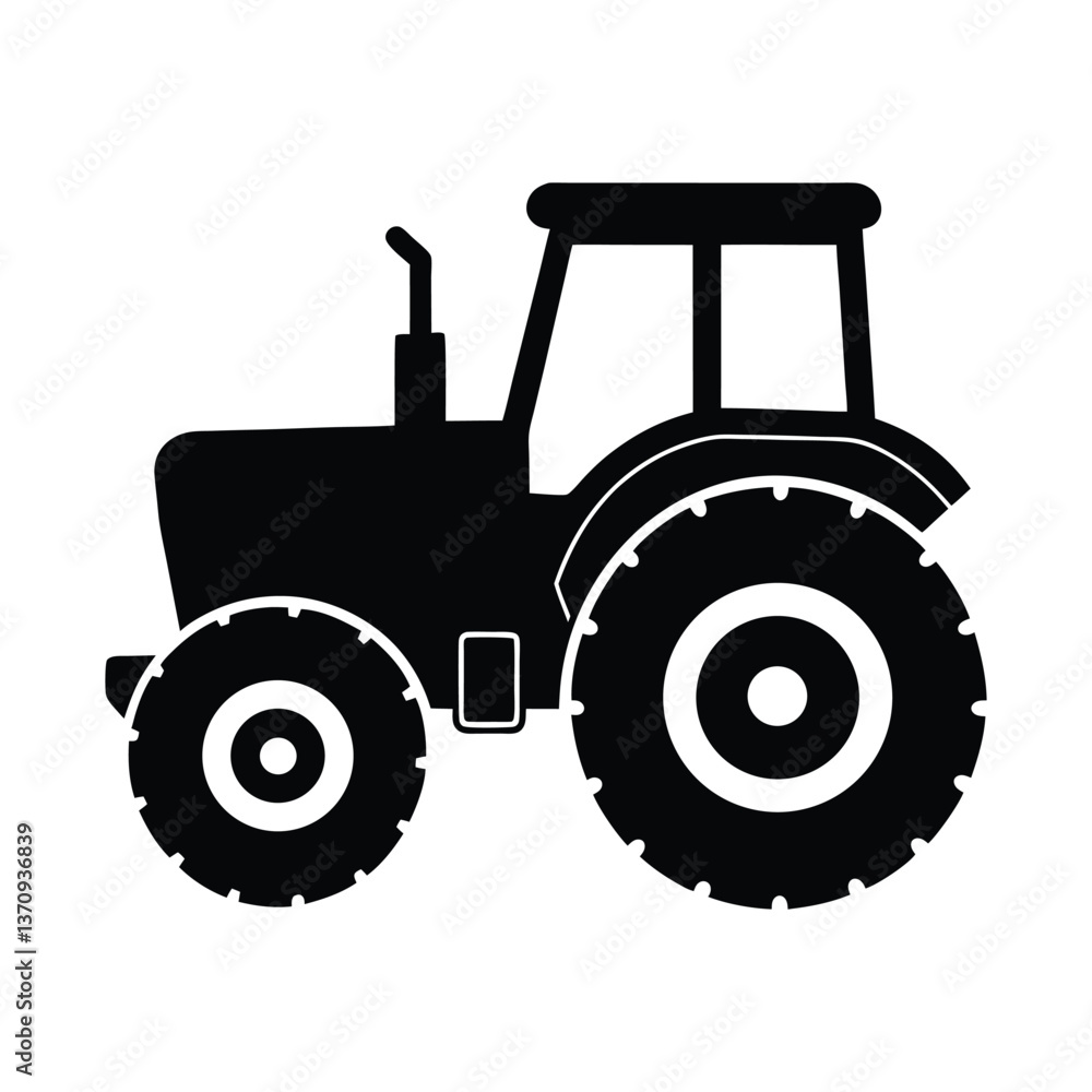 Obraz premium tractor silhouette art