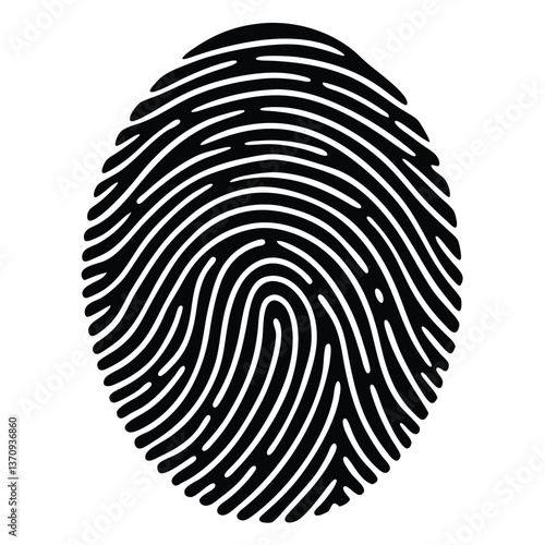 Unique black fingerprint pattern for forensic identity
