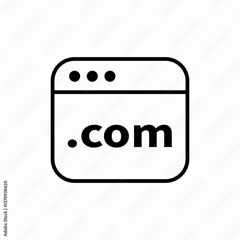 Website domain address icon vector sign Website domain address icon vector sign
