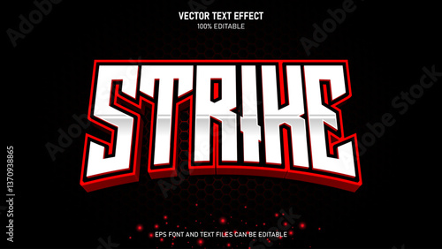Strike game sport text effect