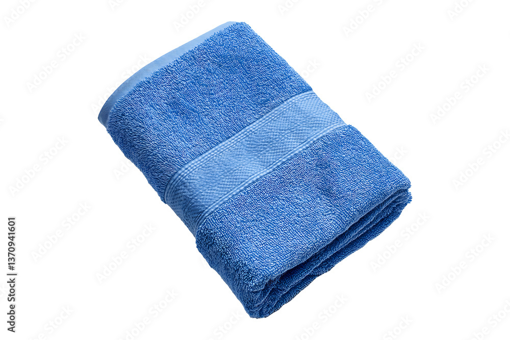 Clean Blue Towel isolated on white or transparent background. Clean Blue Towel isolated on white or transparent background.