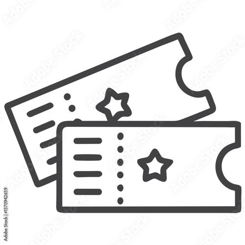 Movie Tickets Date Idea Icon for Dating Apps, Cinema Dating Suggestion Symbol for Relationship Building and Date Planning Services