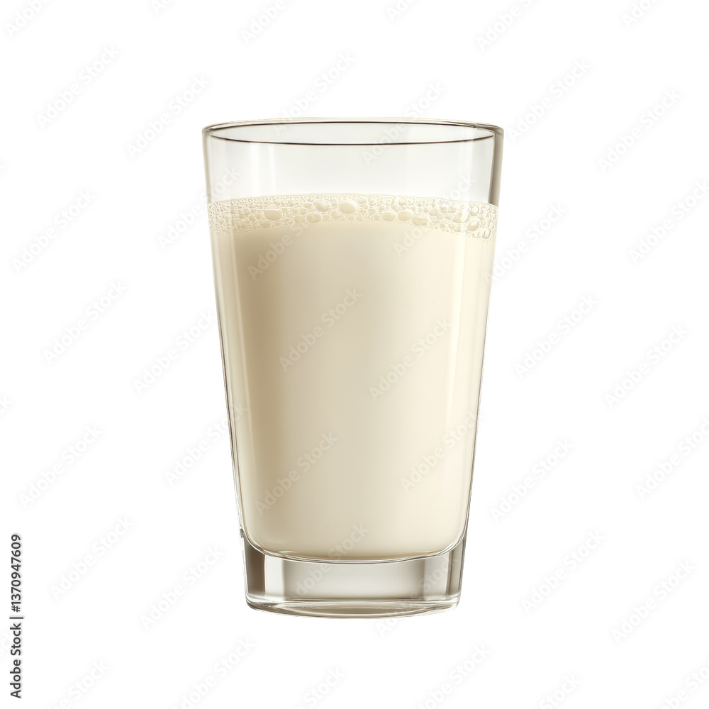 Glass of Milk Isolated on Transparent Background for Creative Use Glass of Milk Isolated on Transparent Background for Creative Use