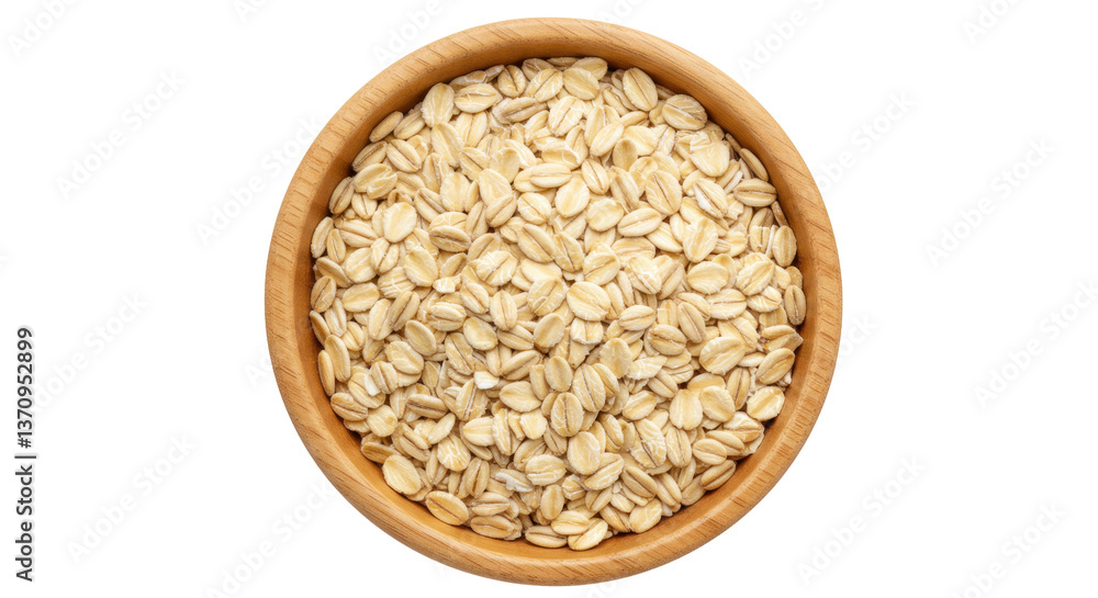 Isolated Bowl of Rolled Oats Isolated Bowl of Rolled Oats