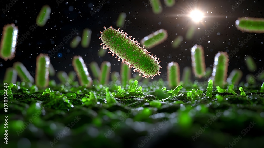 Fototapeta premium Bacteria Microbiome