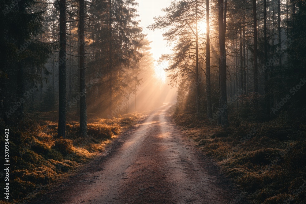 Fototapeta premium sunrise in the forest