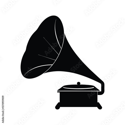 gramophone silhouette art