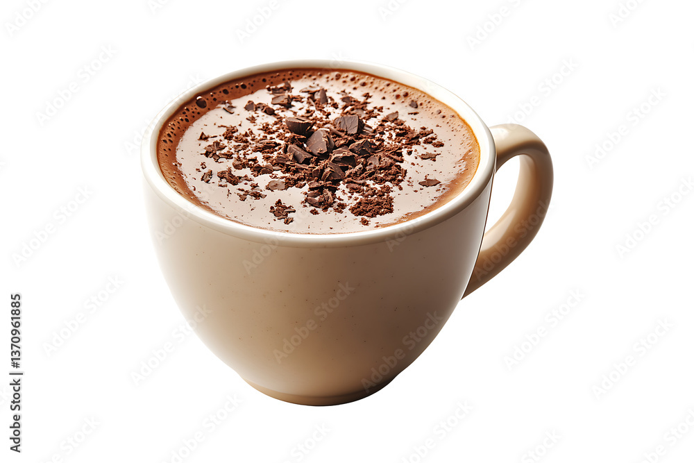 Cup of cocoa isolated on white or transparent background. Cup of cocoa isolated on white or transparent background.