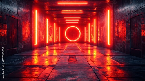 Neon Cyberpunk Corridor