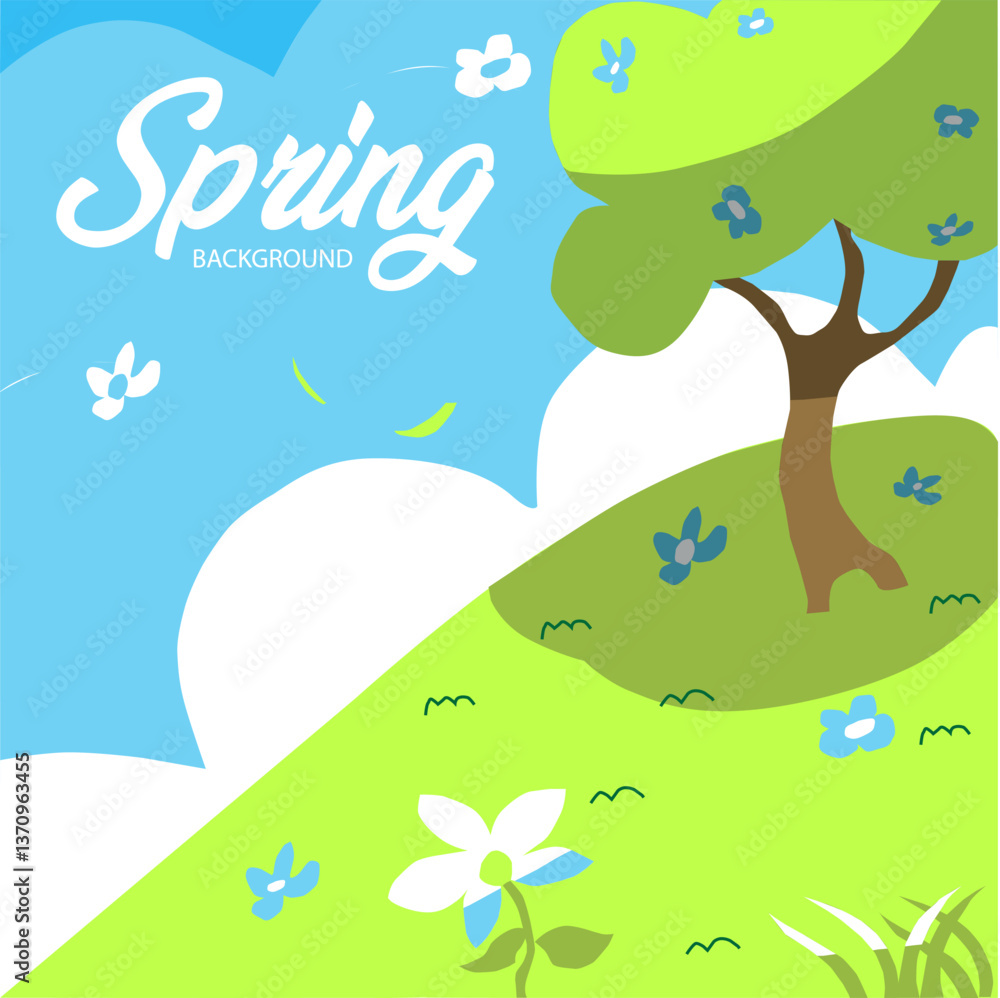 Obraz premium Spring Background Vector Art