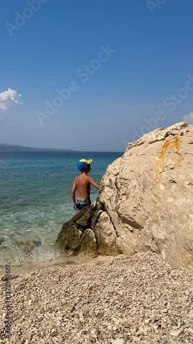 boy on the beach