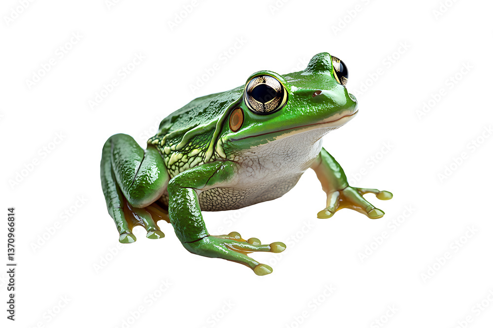 Cute green frog isolated on white or transparent background. Cute green frog isolated on white or transparent background.