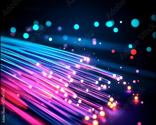 Fiber Optics Network Glow