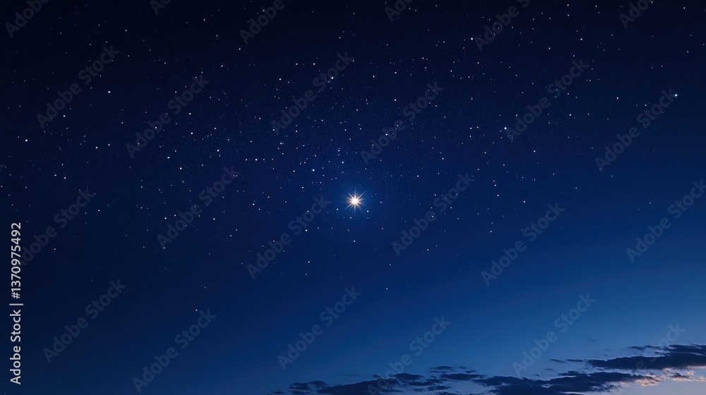 Gazing at the deep blue twilight sky evening landscape high fidelity imagery celestial view starry concept Gazing at the deep blue twilight sky evening landscape high fidelity imagery celestial view starry concept