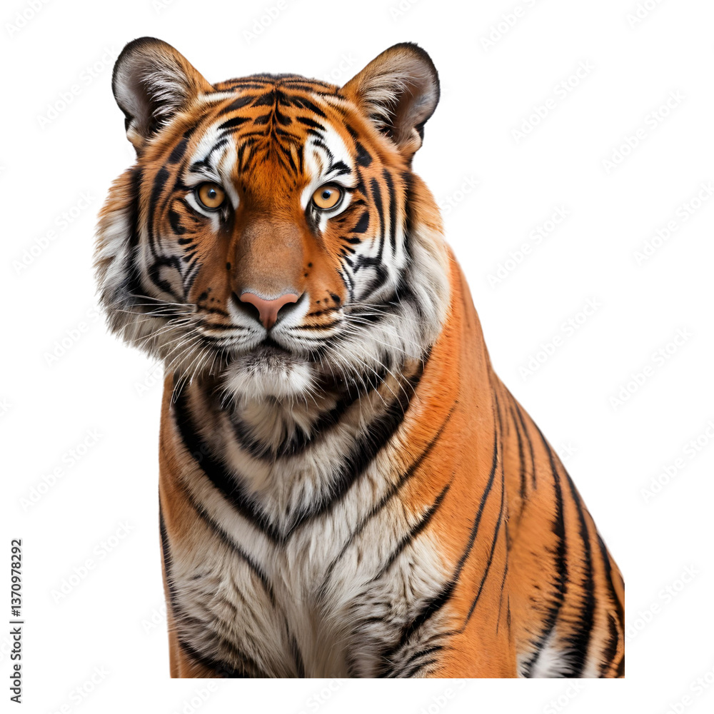 Obraz premium Majestic tiger portrait with realistic fur details
