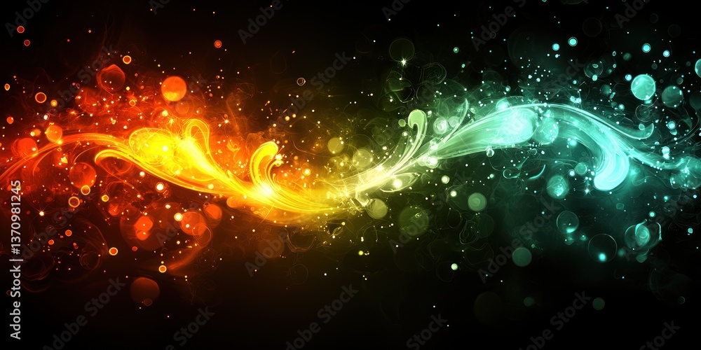 Naklejka premium Abstract vibrant energy flow