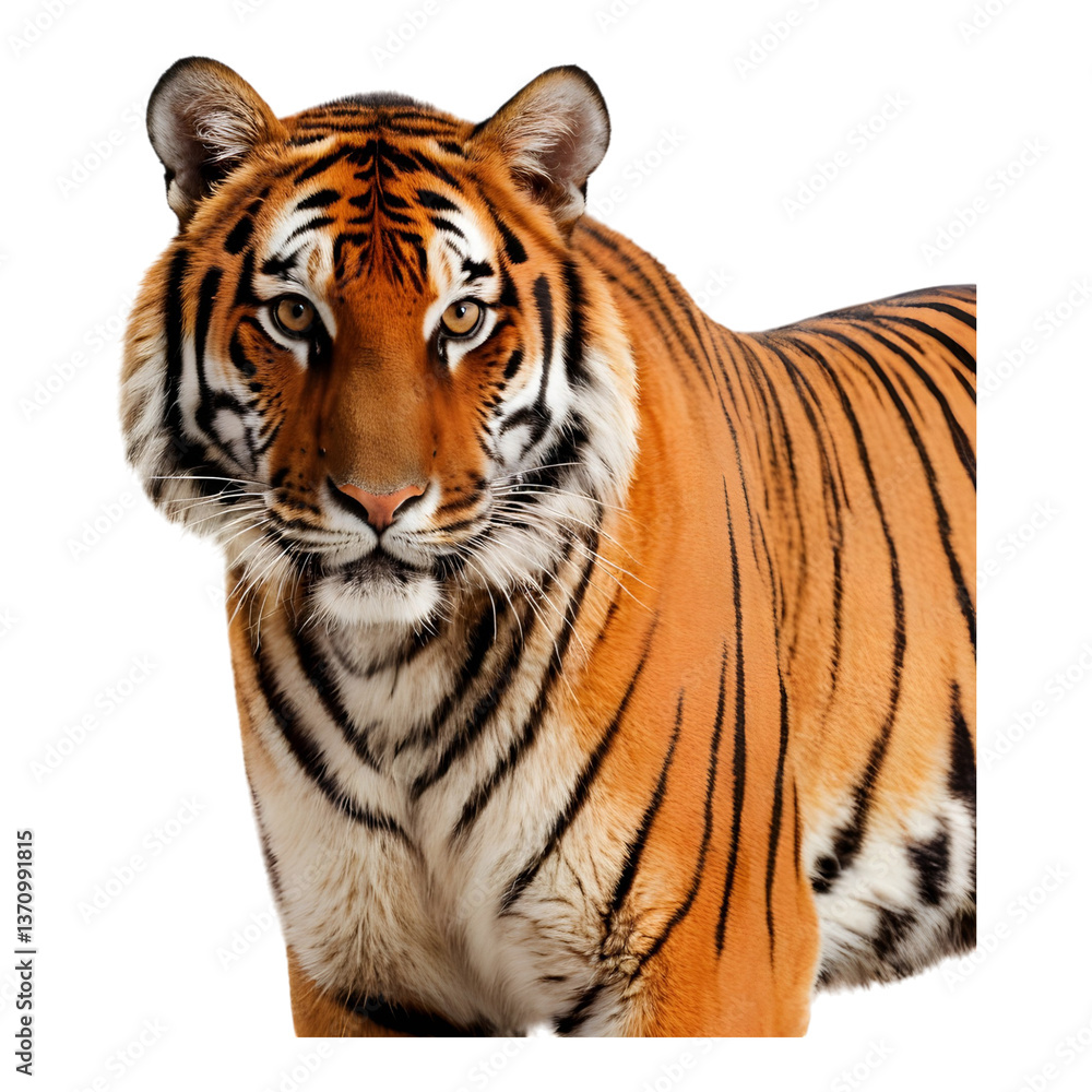 Obraz premium Bengal tiger staring forward intensely