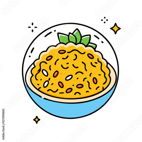 biryani vector art, biryani icon, food vector illustration